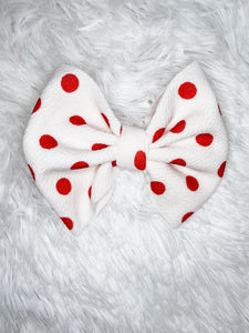 White with Red Polkadot