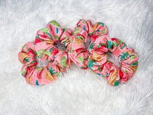 Pink Pineapple & Watermelon Scrunchie