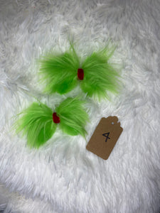 Green Fur 4 Clip Set