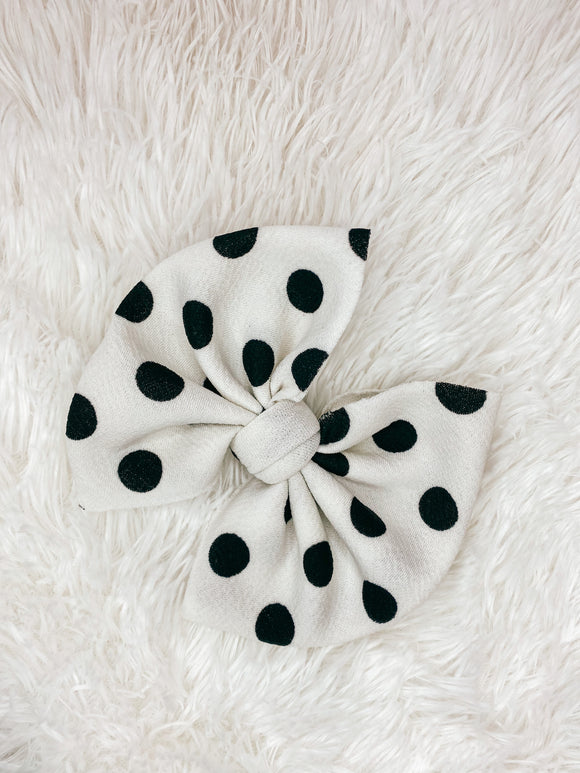 Ivory and Black Polka Dot