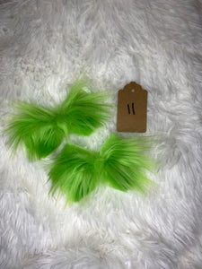 Green Fur 11 Clip Set